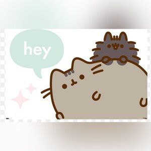 Pusheen Cat Plush Toy - Gray and Brown poster - brand new